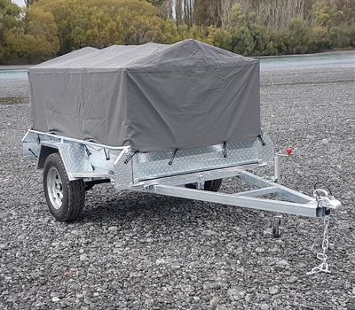 image of  7x4 Caged Trailer with Canvas Cover