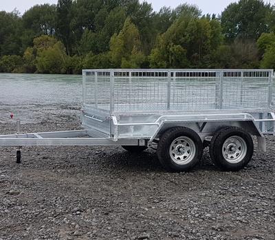 image of 9x5 Tandem Trailer With Cage And Brakes